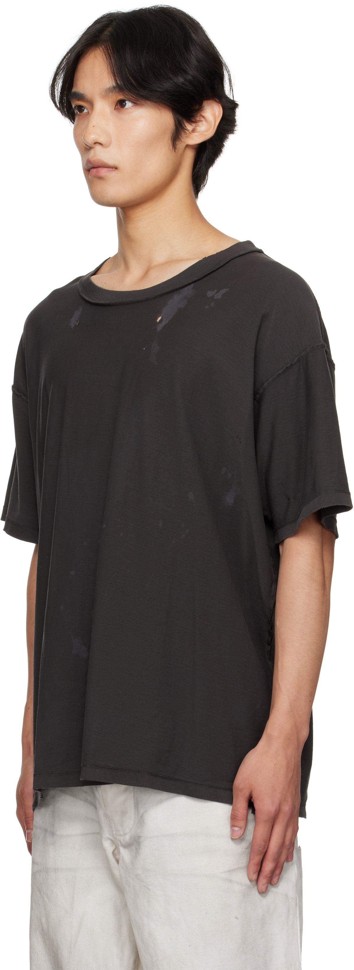 ALEXANDER DIGENOVA Gray Bleach T-shirt