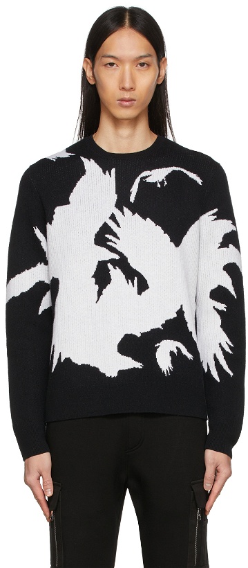 Photo: Neil Barrett Black & White Three Eyed Ravens Sweater