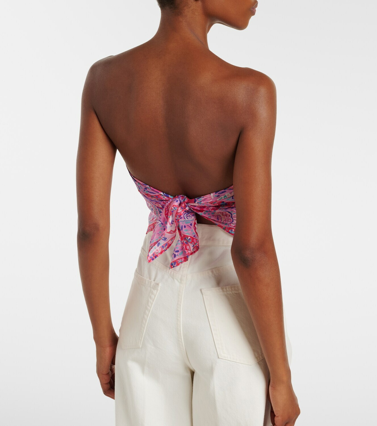 Rixo Menno printed silk top
