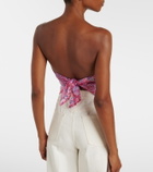 Rixo Menno printed silk top