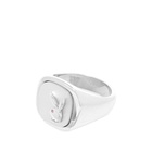 Hatton Labs X Playboy Membership Ring in White/Pink Sapphire