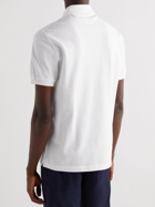 Brunello Cucinelli - Logo-Print Cotton-Piqué Polo Shirt - White