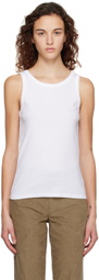The Row White Frankie Tank Top