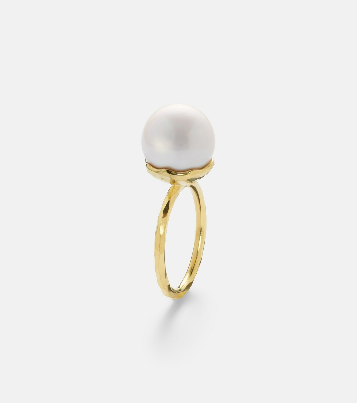 Octavia Elizabeth Orb 18kt gold ring with pearl