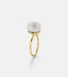 Octavia Elizabeth Orb 18kt gold ring with pearl
