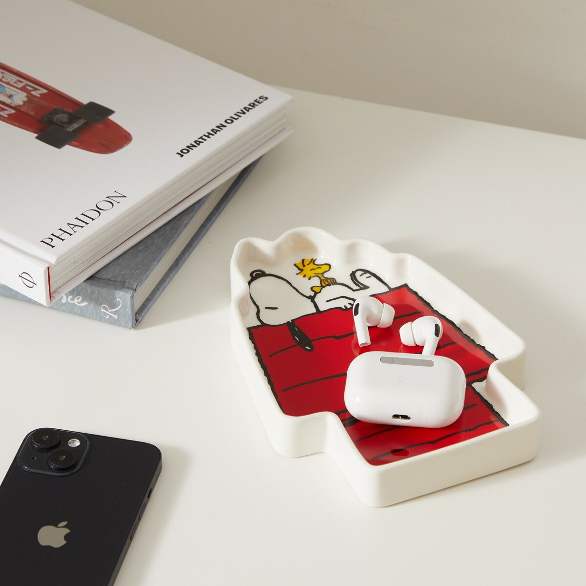 Peanuts House Shaped Trinket Dish in Red 