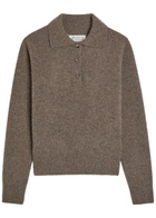 Maison Margiela Wool Polo Jumper Light Brown
