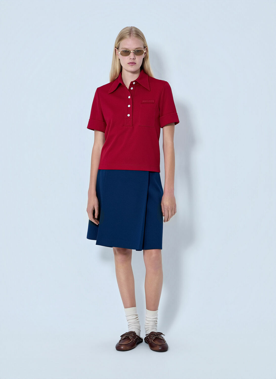 Miu Miu Jersey Polo Shirt