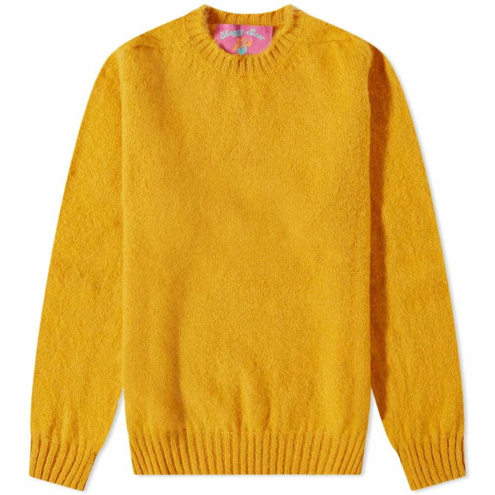 Photo: Howlin by Morrison Men's Howlin' Shaggy Bear Crew Knit in Butter In The Sun