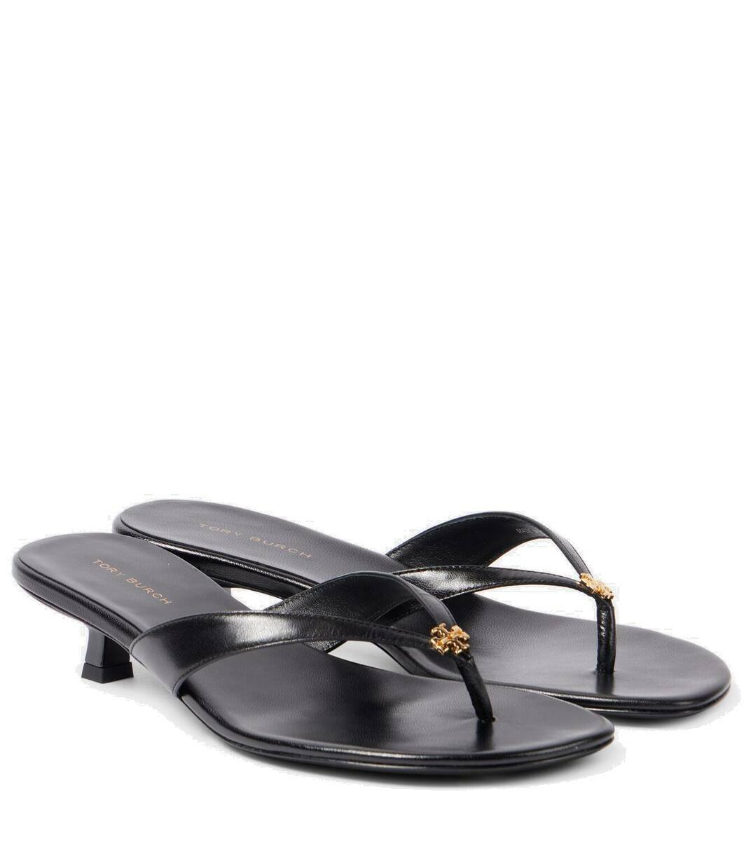 サンダル・ミュール TORY BURCH BLACK SUEDE CAPRI SANDALS Tory Burch 'capri' Sandals in Black | Lyst