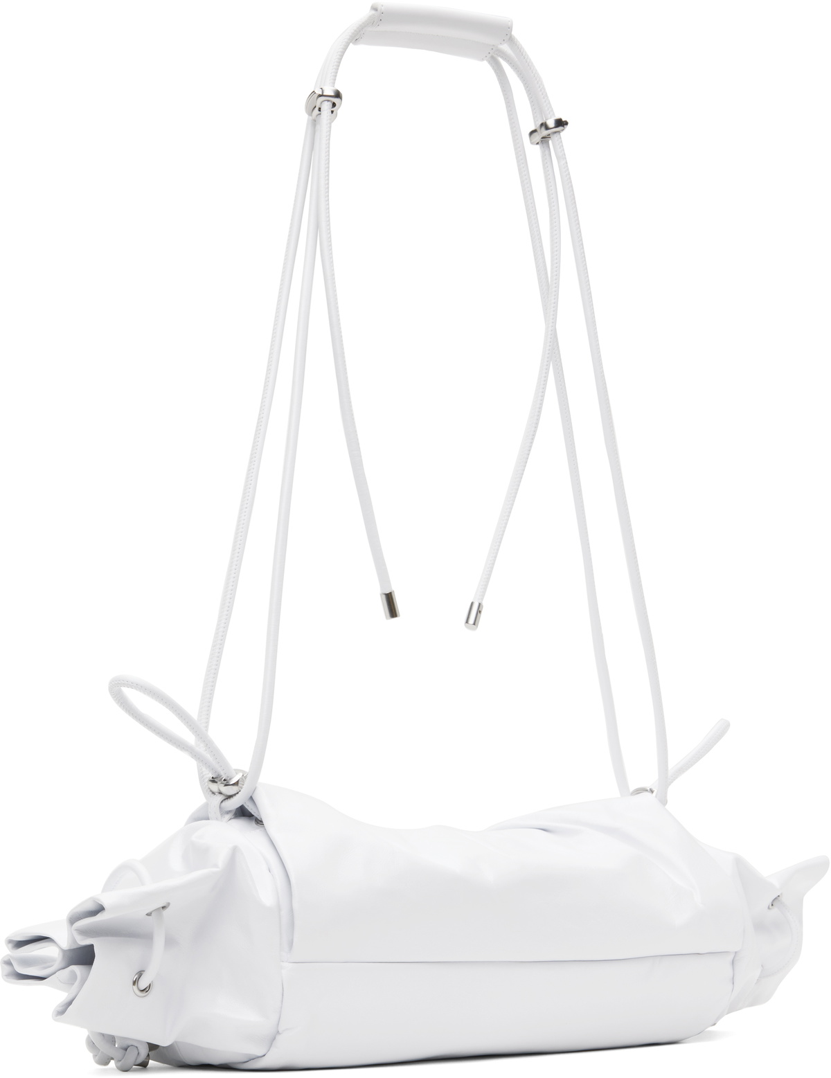 【DIESEL】scrunch-d shoulder m Women's Scrunch-D M-Shoulder bag in shiny leather | Black