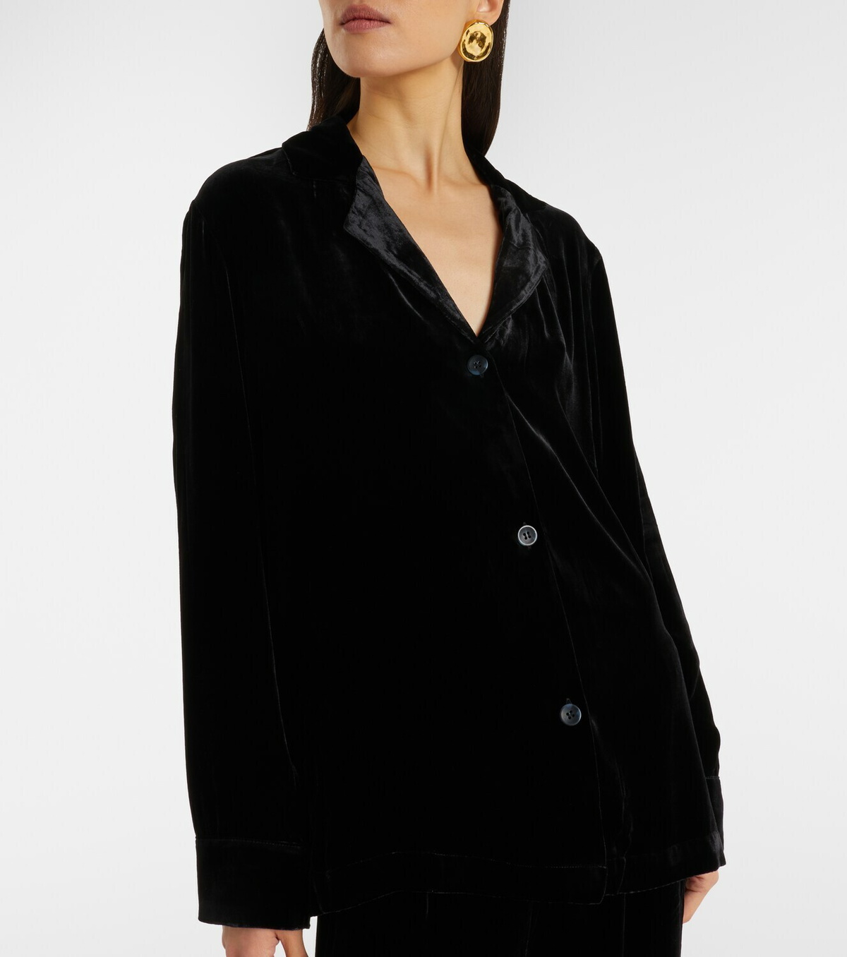 Asceno Calabasas velvet shirt