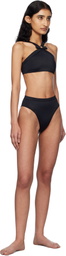 Versace Underwear Black Nylon Jersey Bikini Bottom