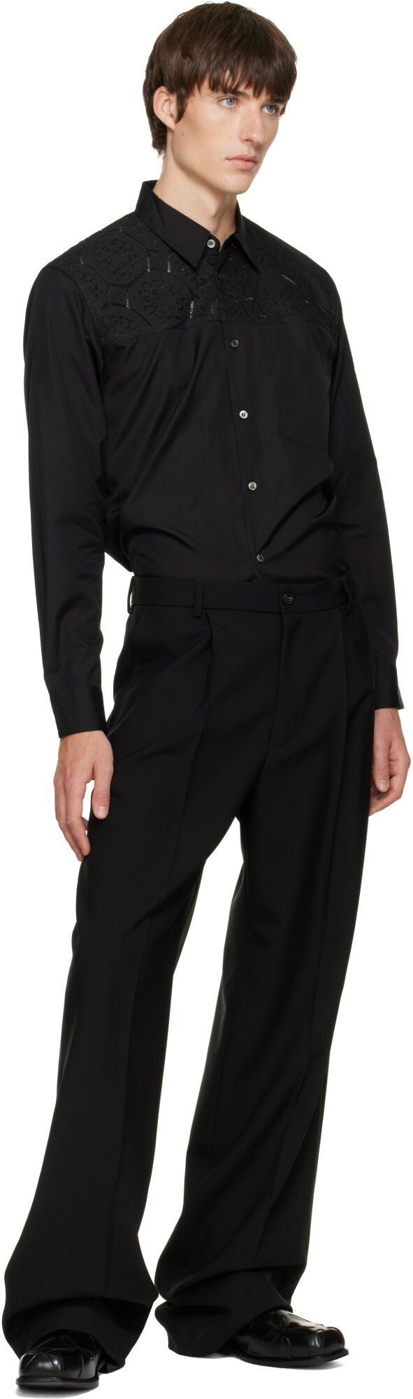 Comme des Garçons Homme Plus Black Lace Shirt