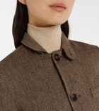 Loro Piana Suede-trimmed linen jacket