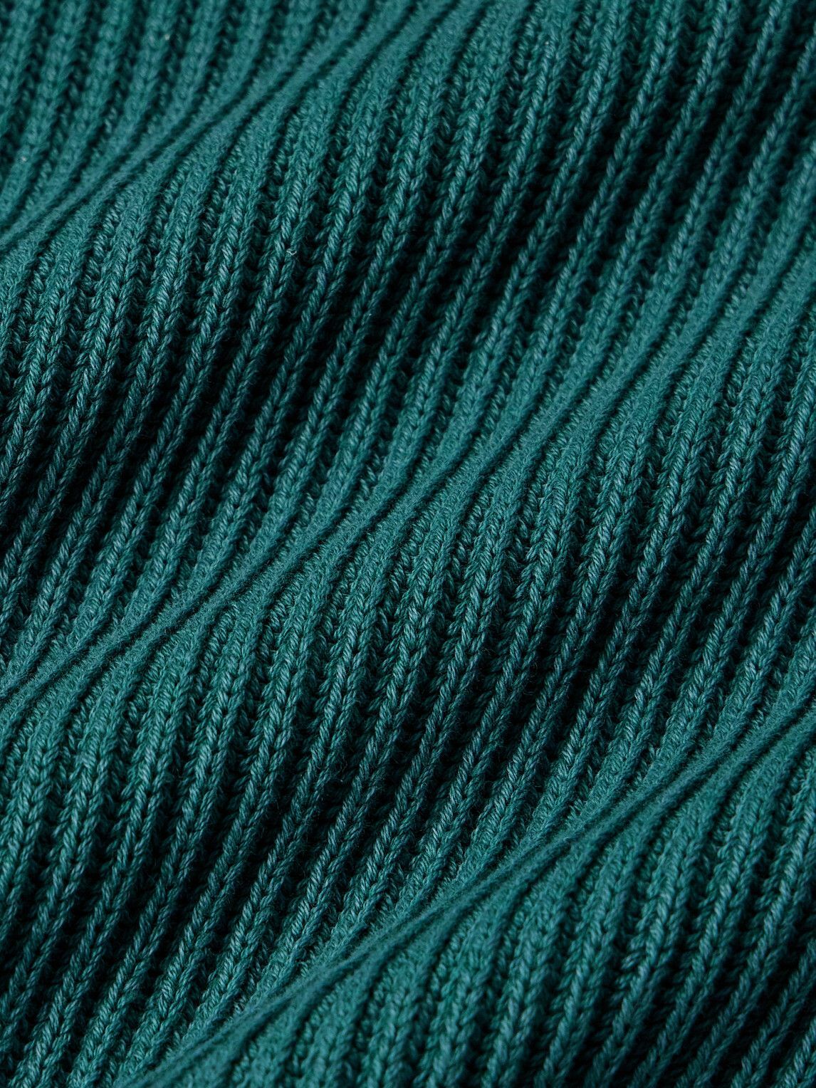 Noah - Shaker Ribbed Organic Cotton Sweater - Green