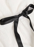 Sister Jane Blanca Broderie Anglaise Cotton Trousers White And Black