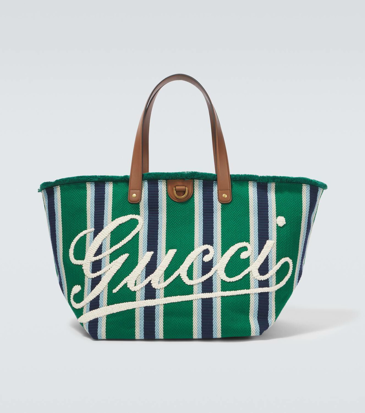 GUCCIロゴキャンバストートバッグ Gucci Large logo embroidered tote bag Gucci