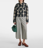 Loewe Plaid cropped cotton shirt