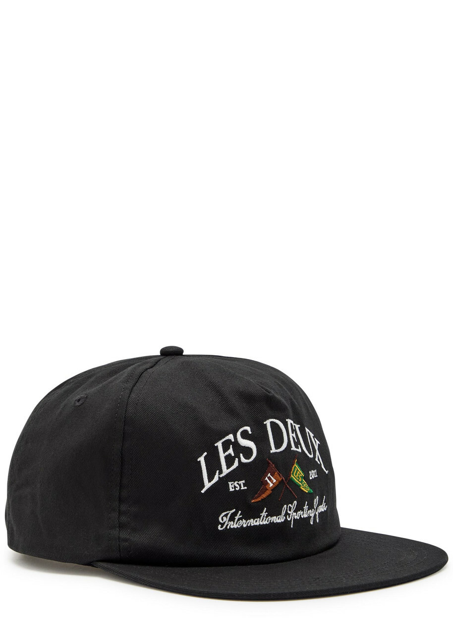 Les Deux Logo-embroidered Twill cap - Black - One Size