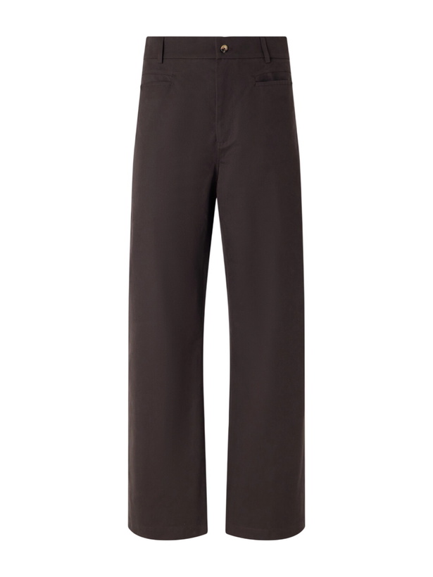 Photo: De Bonne Facture - Gardian Straight-Leg Cotton-Twill Trousers - Brown