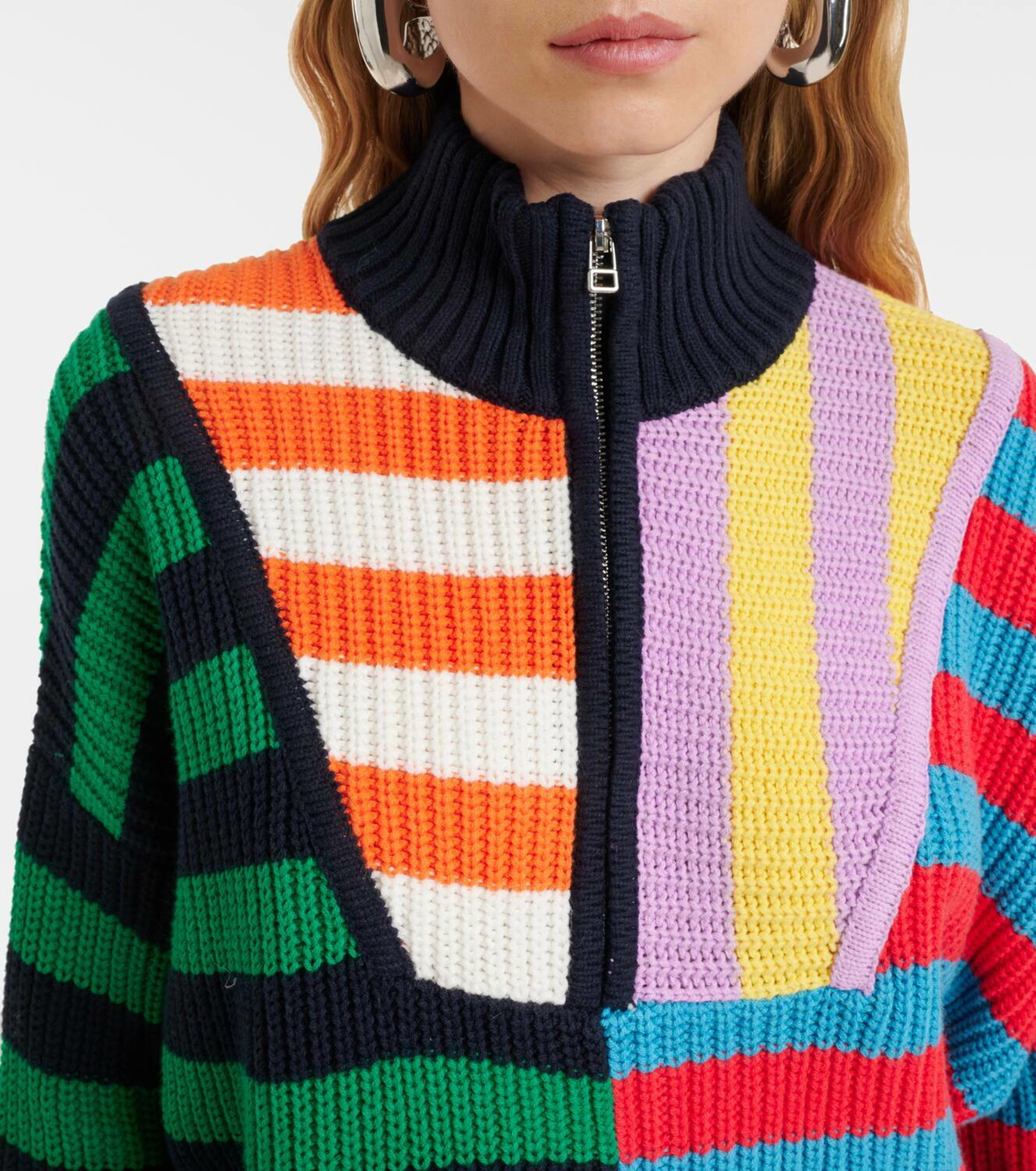 Staud Hampton knitted cotton-blend sweater