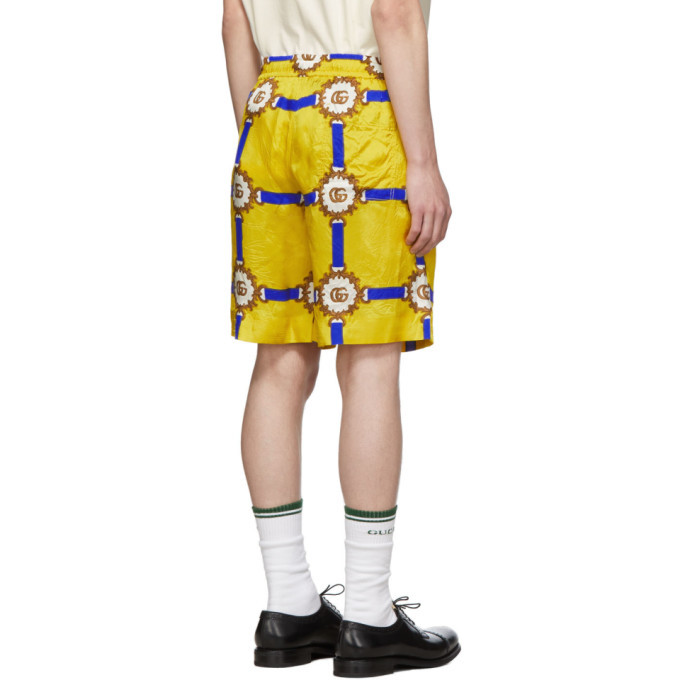 Gucci Yellow GG Marmont Shorts Gucci