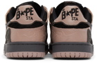 BAPE Pink & Black Nubuck Sk8 Sta Sneakers