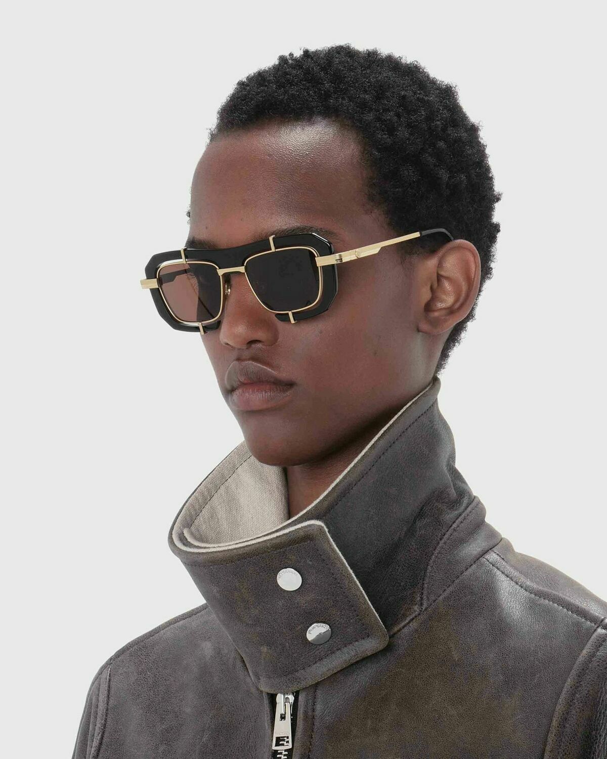 JW Anderson JWA03-GEOMETRIC black/gold Mens Eyewear