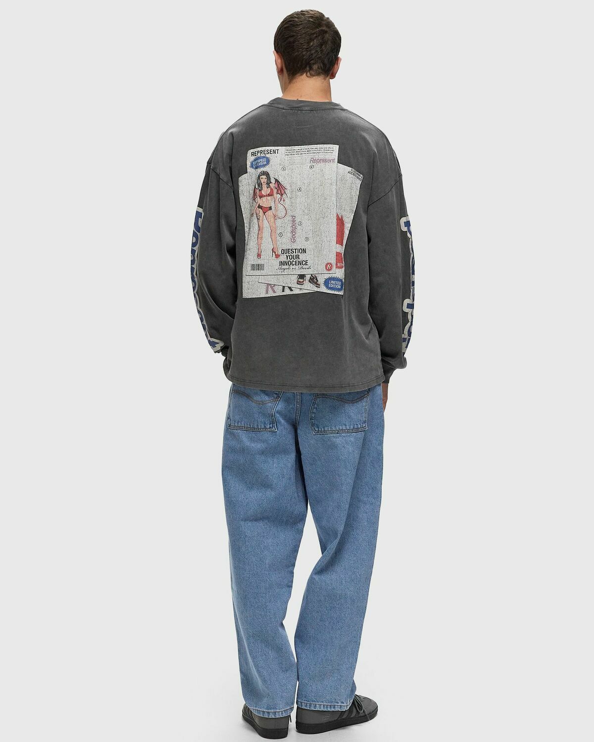 Represent Question Your Innocence Ls Tee Grey Longsleeves