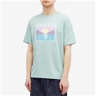 Maison Kitsuné Men's Sunset Postcard Comfort T-Shirt in Seafoam