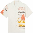 Percival Men's Lemon Kreme Cuban Shirt in Natural