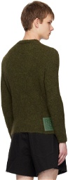 Raf Simons Green Crewneck Sweater