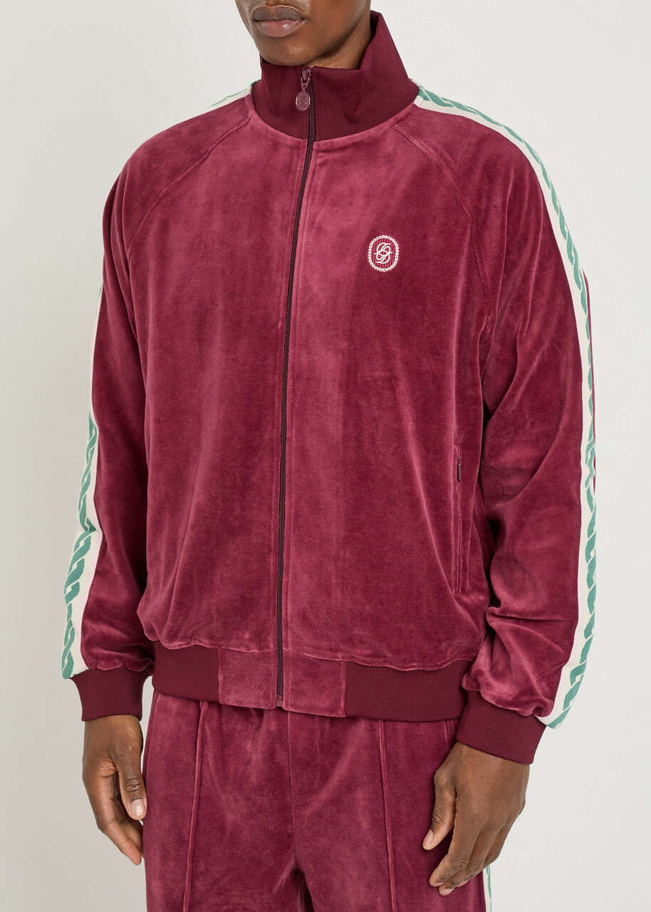 DRÔLE DE Monsieur La Veste Survêtement Velours Terry Track Jacket Red