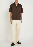 Herno Knit Cotton Shirt Dark Brown