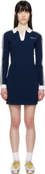 adidas Originals Navy Knitted Polo Minidress
