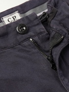 C.P. Company - Straight-Leg Cotton and Linen-Blend Cargo Shorts - Black