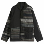 Maharishi Men's Upcycled Patchwork Chore Jacket in Black