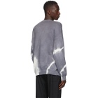 Off-White Grey and Off-White Tie-Dye Sweater