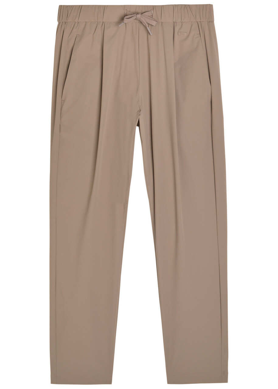 Herno Tapered-leg Stretch-shell Trousers Taupe