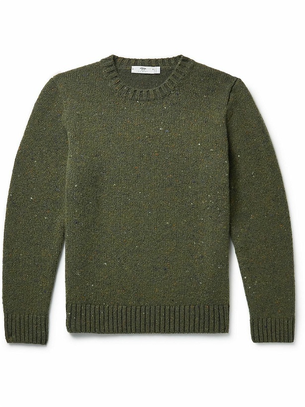 Photo: Inis Meáin - Donegal Merino Wool and Cashmere-Blend Sweater - Green
