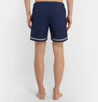Orlebar Brown - Bulldog Mid-Length Stripe-Trimmed Swim Shorts - Men - Navy