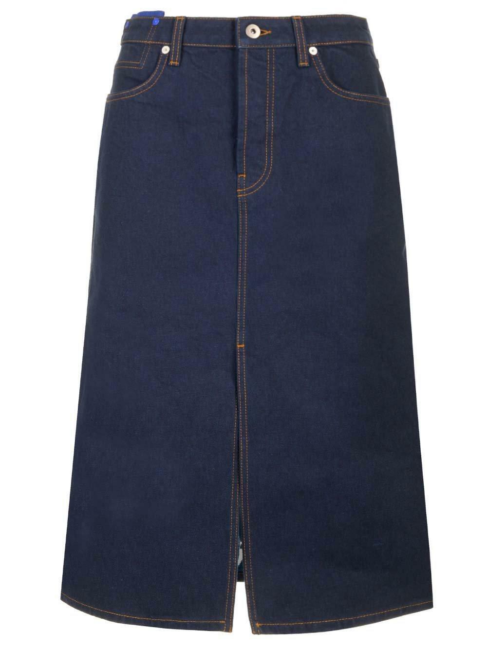 【関税＆送料込み】Burberry Indigo Blue Denim Cotton Skirt Burberry Indigo Blue Denim Cotton Skirt | ModeSens