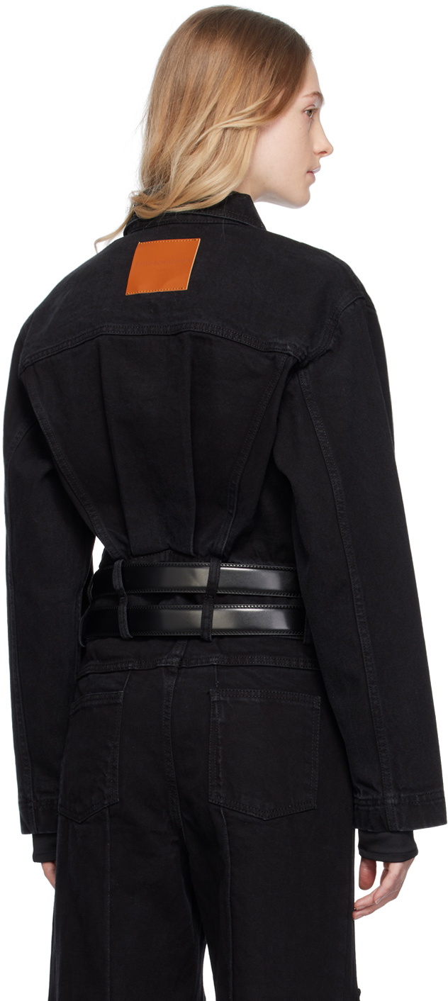 Lado Bokuchava Black Buckle Denim Jacket