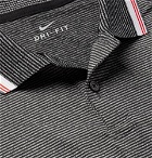 Nike Golf - Vapor Logo-Embroidered Striped Dri-FIT Golf Polo Shirt - Gray