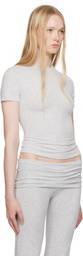 SKIMS Gray Cotton Jersey T-shirt