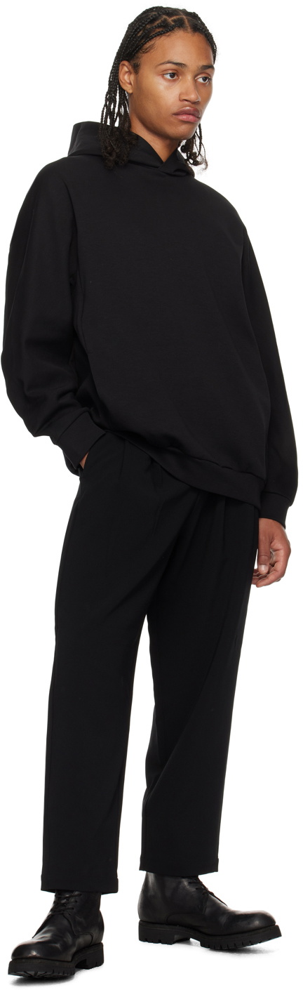 ATTACHMENT Black Paneled Hoodie