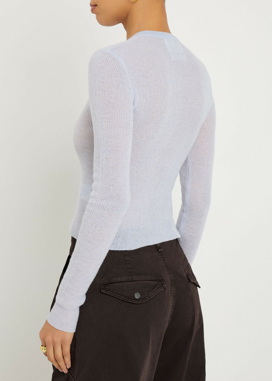Citizens OF Humanity Tabitha Wool and Cashmere-blend Cardigan Light Blue