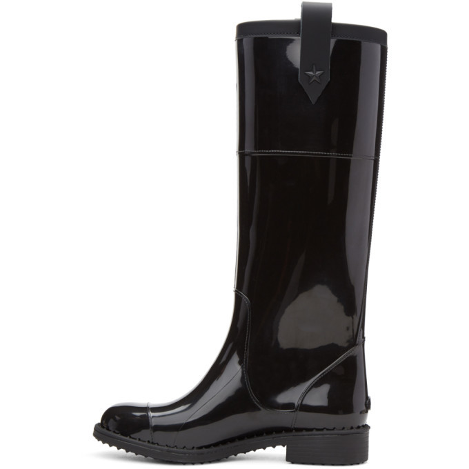 Jimmy Choo Black Edith Rain Boots Jimmy Choo