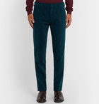 Paul Smith - Aubergine Slim-Fit Cotton and Cashmere-Blend Corduroy Suit Trousers - Blue